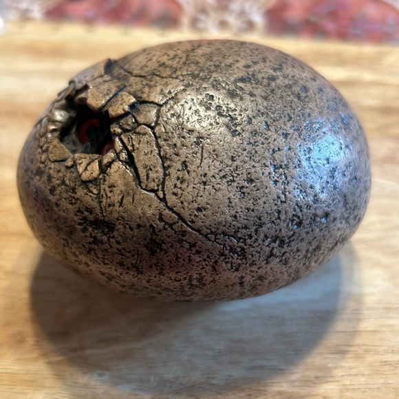 Windstone Editions Dragon Hatchling Egg with Red Dragon Eyes 👀 1994 Pena Vintage - Picture 4 of 13